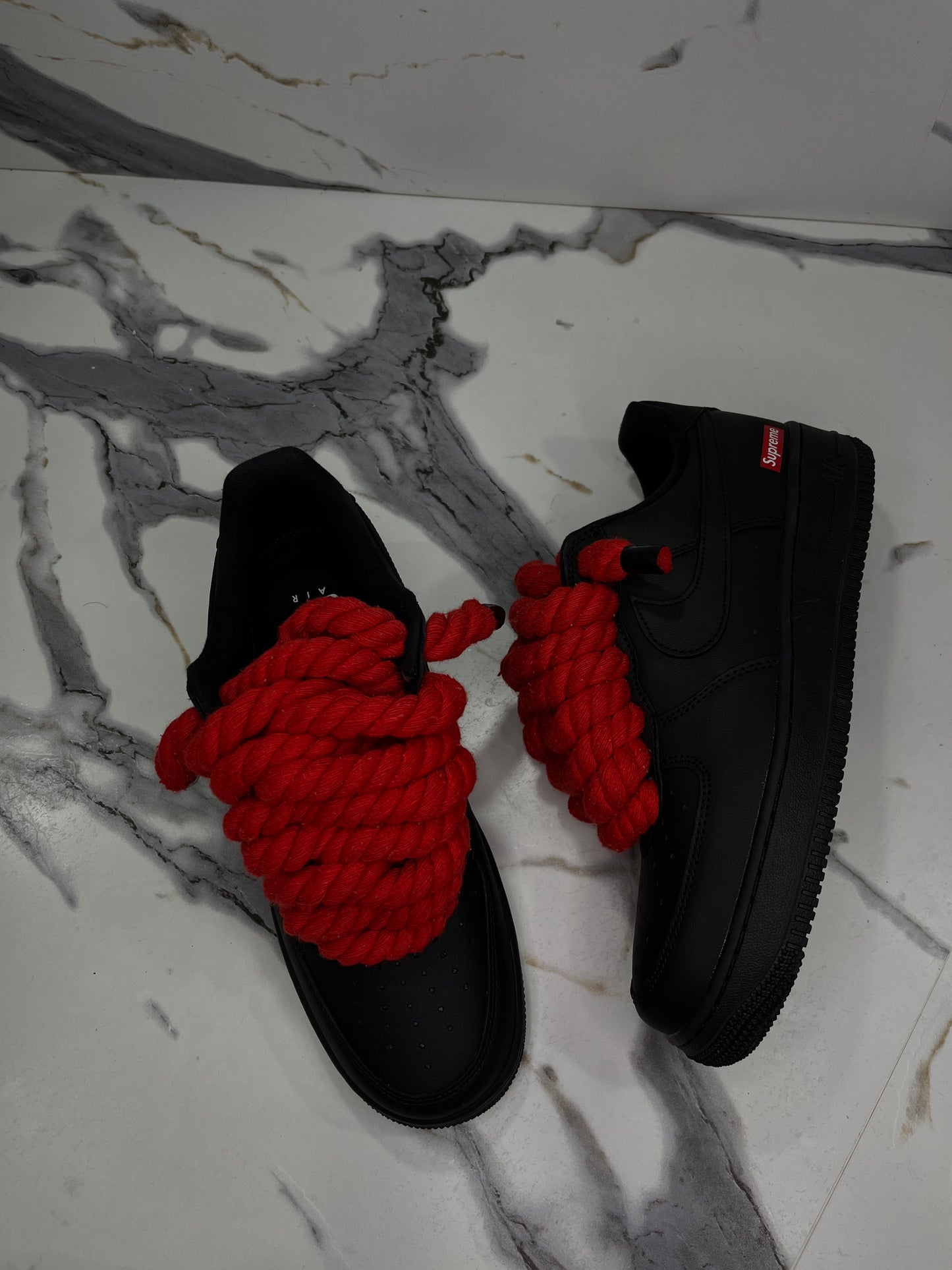 Matte Black Ropez Supreme "Red Lace"