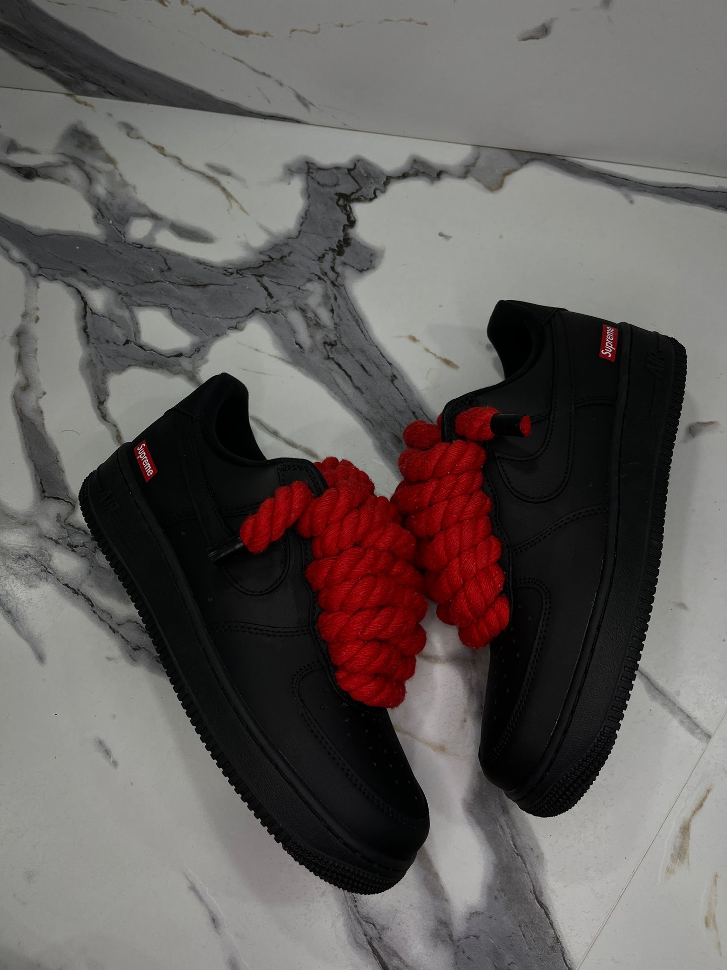 Matte Black Ropez Supreme "Red Lace"