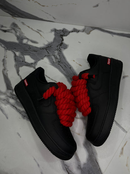 Matte Black Ropez Supreme "Red Lace"